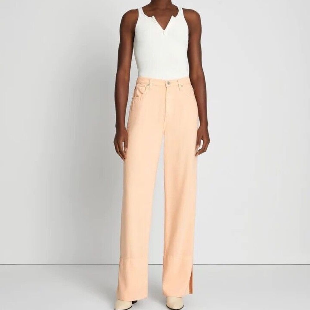 7 For All Mankind Lustre Split Hem Trouser Jeans Prairie Sunset Sz 30